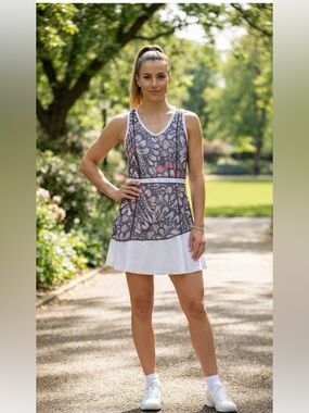 Sofibella Print/ White Tennis Dress